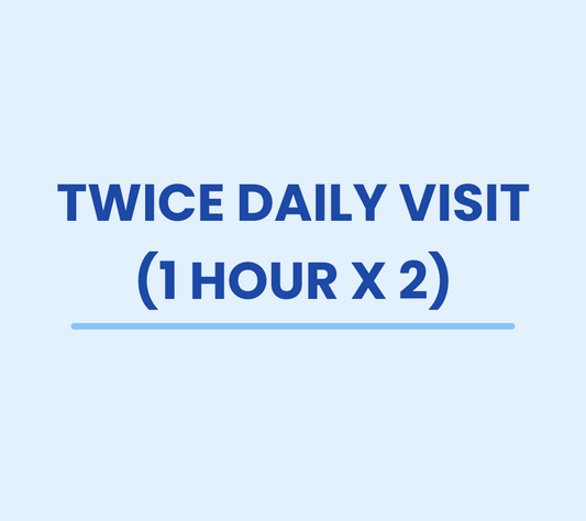 Twice daily visit (1 hour x 2)