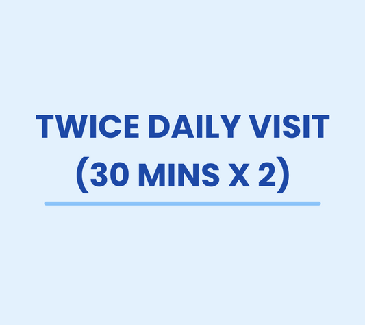 Twice daily visit (30 mins x 2)